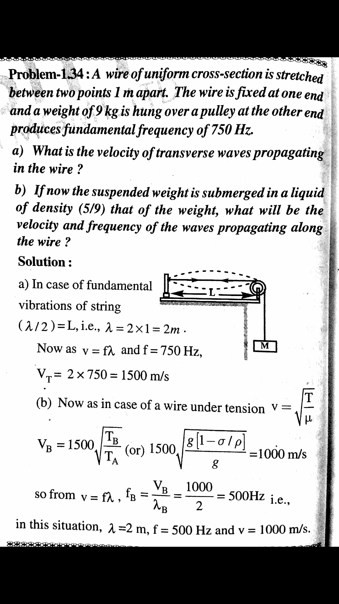 Question image for Good morning sir. In this solution, VB= 1500*√[TB